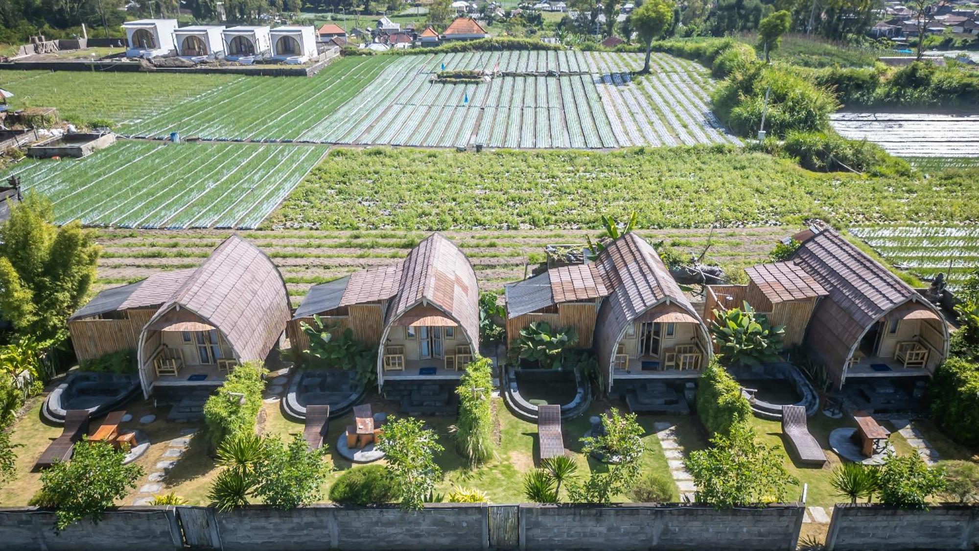 Tegal Bamboo Cottages & Private Hot Spring Baturaja  ภายนอก รูปภาพ